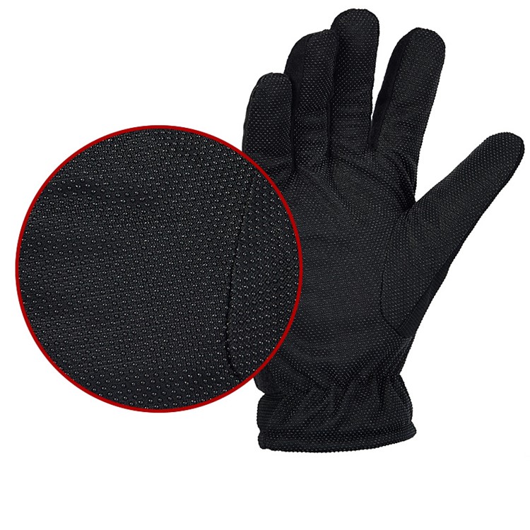 Full Finger Gloves Anti-Slip Warm Thick Wool for Motorcycle Outdoor Driving Sports - Grey-2