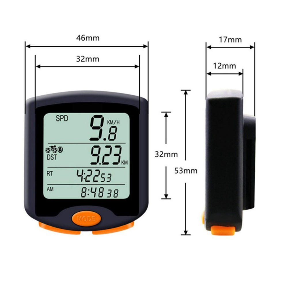 BOGEER YT-813 Wired Bike Cycling Bicycle Computer Odometer Backlight LCD Speedometer-10