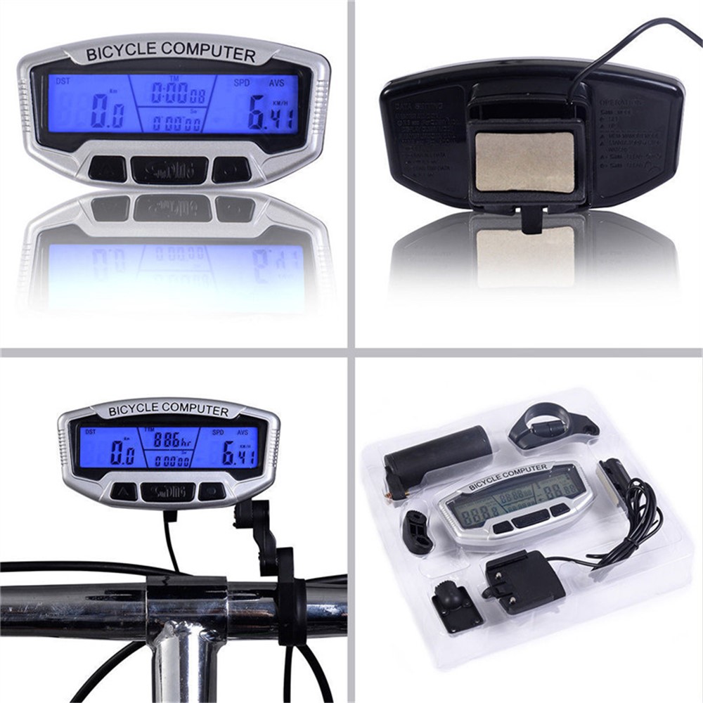 SUNDING SD-558A Wired Waterproof LCD Bicycle Bike Computer Odometer-3