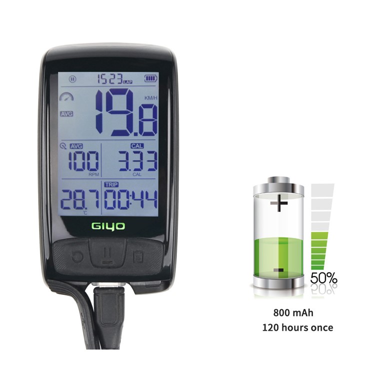 GIYO Wireless Bluetooth Bicycle Computer Waterproof Speedometer with Backlight-8