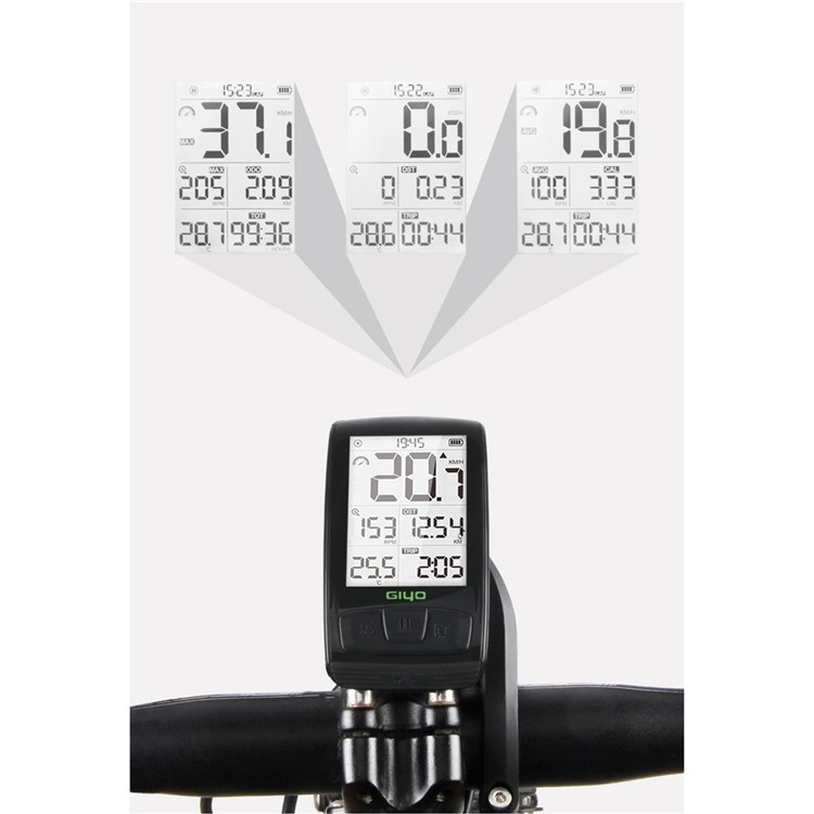 GIYO Wireless Bluetooth Bicycle Computer Waterproof Speedometer with Backlight-10