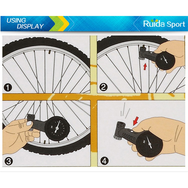 GIYO GG-05 Bicycle Tire Pressure Gauge 160 PSI with Presta/Schrader Valve-10