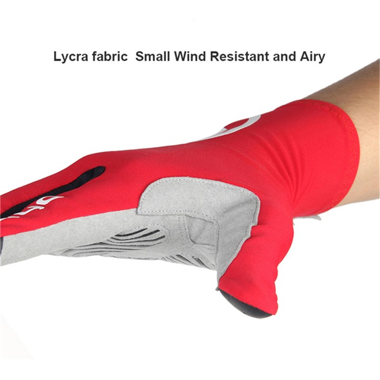 GIYO-S-02-L Touch Screen Cycling Gloves Breathable Windproof Full Finger Gloves - Red / Size: L-13