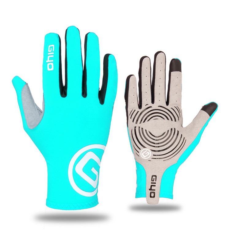 GIYO-S-02-L Guantes De Ciclismo Con Pantalla Táctil, Guantes Transpirables A Prueba De Viento Para Dedos Completos - Azul / Tamaño: XXL-1