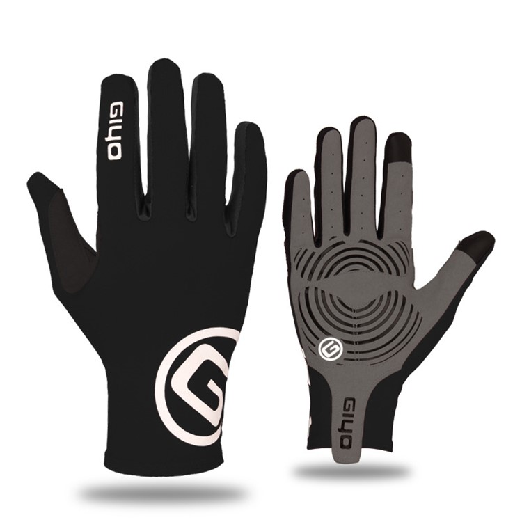 GIYO-S-02-L Touch Screen Cycling Gloves Breathable Windproof Full Finger Gloves - Black / Size: M-1