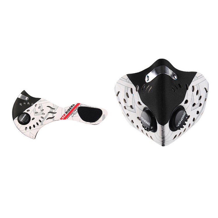 Face Mask Half Anti Dust Pollution Filter Sport Cycling Bicycle Bike Face Shield - White-2