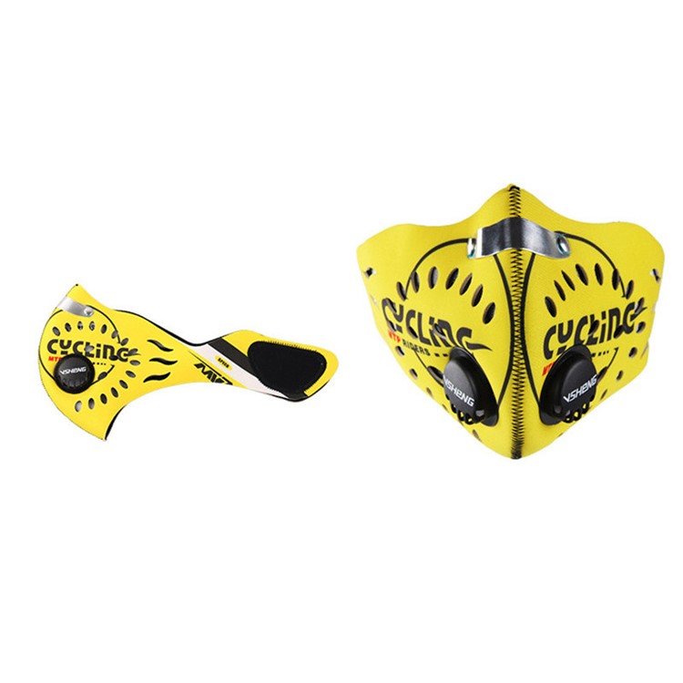 Face Mask Half Anti Dust Pollution Filter Sport Cycling Bicycle Bike Face Shield - Yellow-2