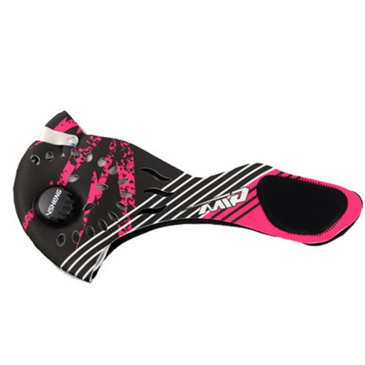 Gesichtsmaske Hälfte Anti Staub Verschmutzung Filter Sport Fahrrad Fahrrad Gesicht Schild - Pink Schwarz-1