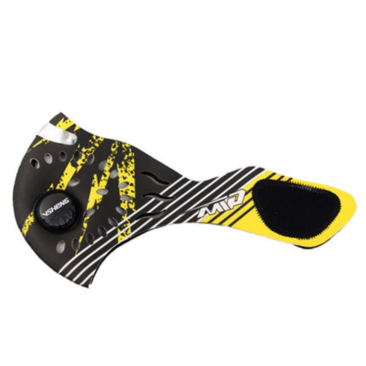 Face Mask Half Anti Dust Pollution Filter Sport Cycling Bicycle Bike Face Shield - Yellow/Black-1