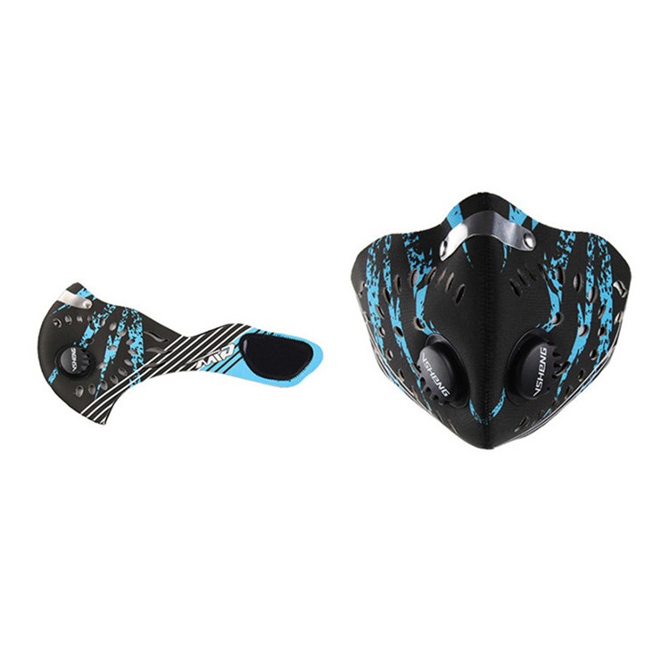 Face Mask Half Anti Dust Pollution Filter Sport Cycling Bicycle Bike Face Shield - Blue/Black-2