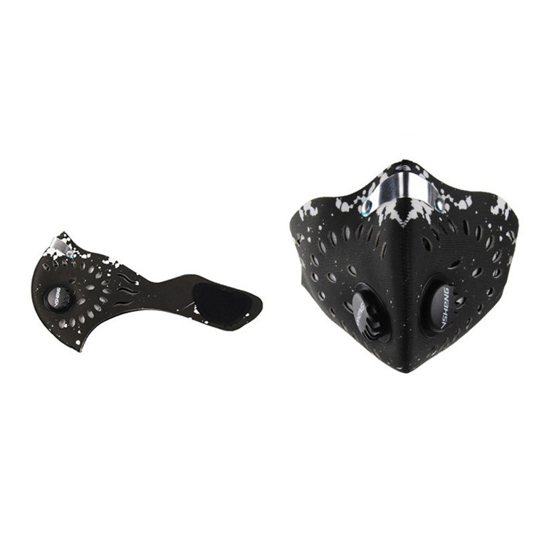 Gesichtsmaske Hälfte Anti Staub Verschmutzung Filter Sport Fahrrad Fahrrad Gesicht Schild - Schwarz-2