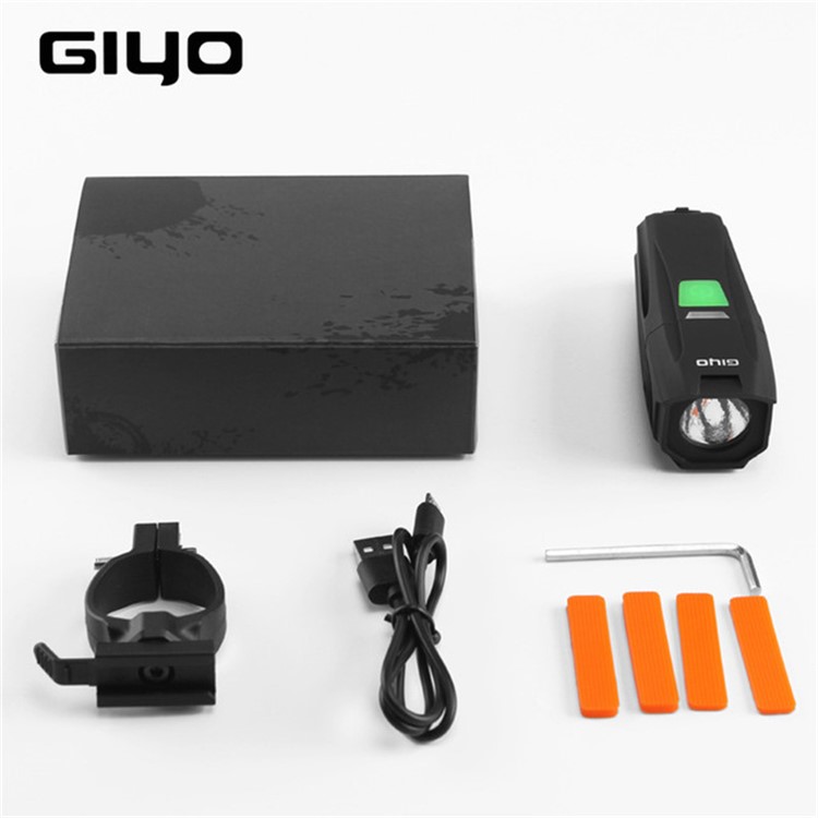 GIYO T6 LED Bike Front Handlebar Flashlight IP65 USB Rechargeable Headlight-8