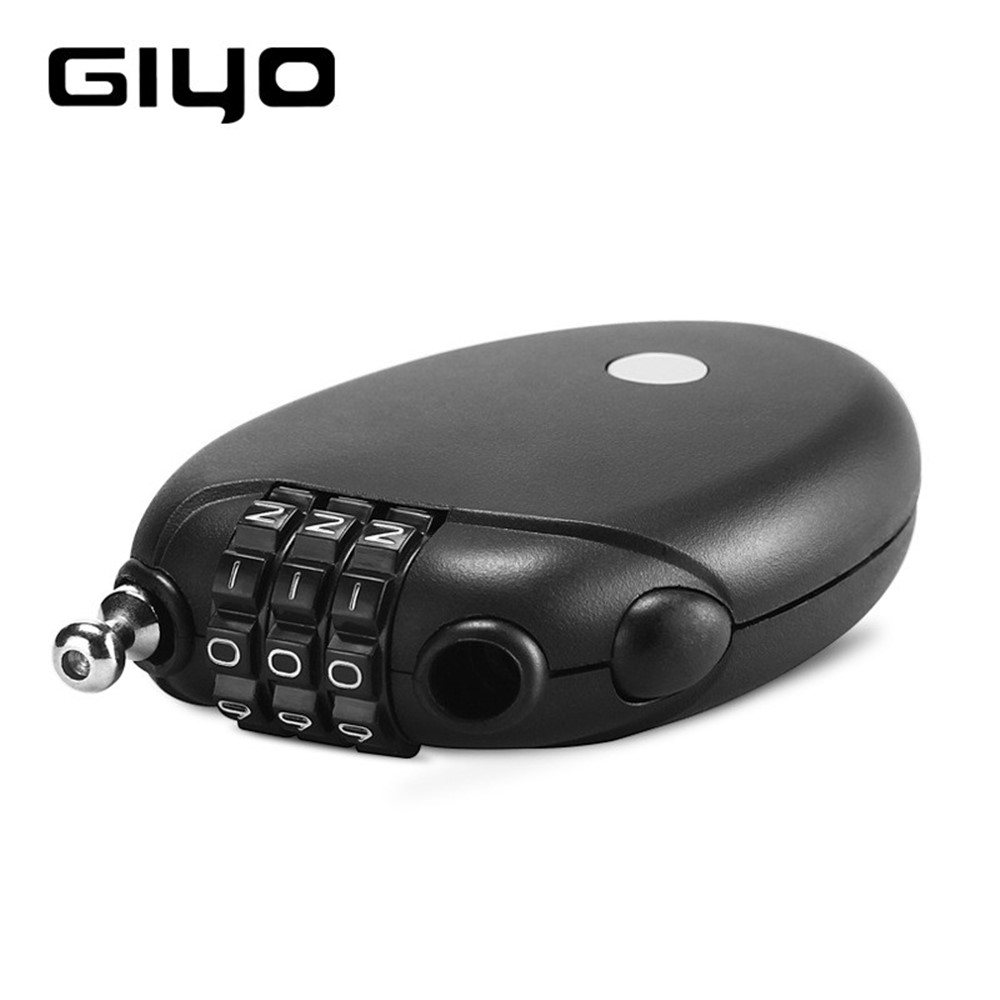 GIYO Multi-function Mini Cable Bicycle Lock Anti Theft Code Helmet Lock-3