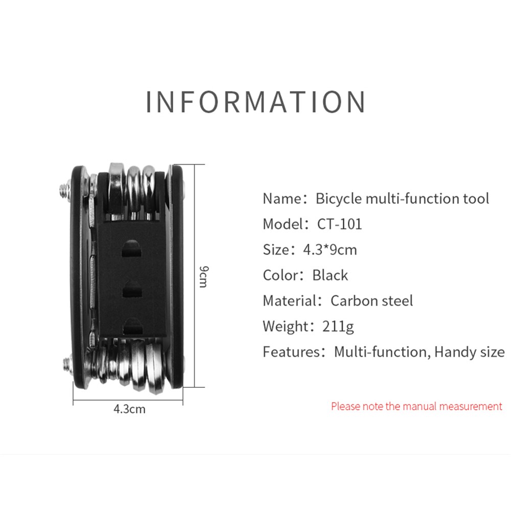 16 In 1 Strumenti Di Riparazione Bicicletta Multifunzione Bici Kit Strumenti Da Ciclismo Portatili