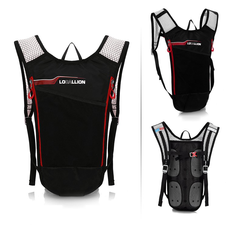 LOCAL LION Hydration Pack Outdoork Backpack with 1.5L Bladder Water Bag for Bike Sports etc. - Red-1