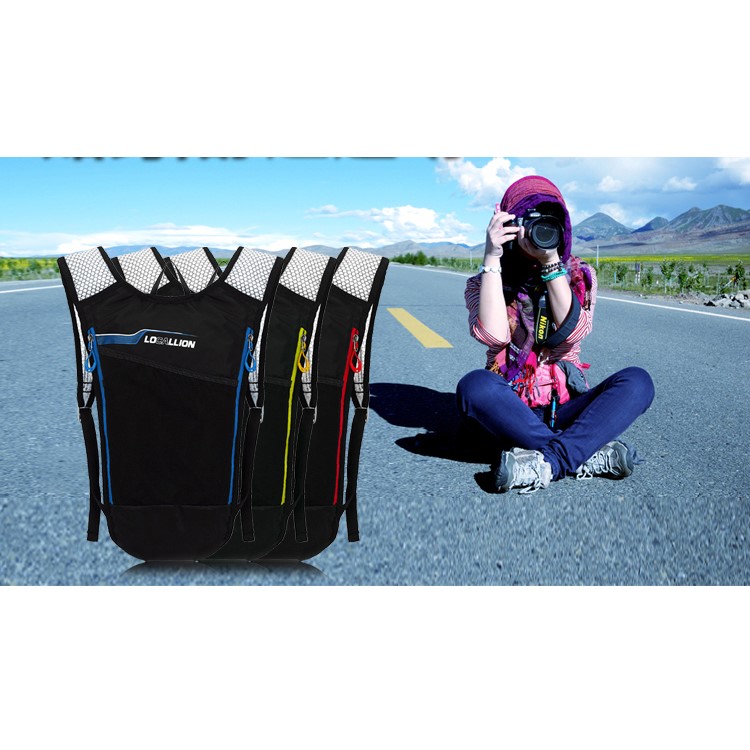 LOCAL LION 1.5L Water Bladder Bag Hydration Backpack for Hiking Riding Camping Climbing - Yellow-4