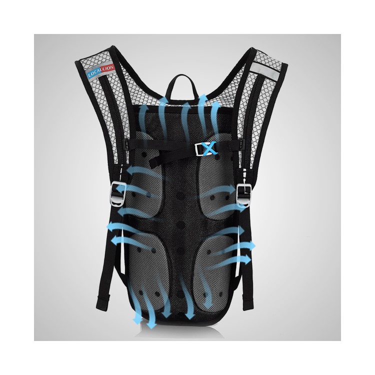 LOCAL LION Lightweight 1.5L Bladder Bag Hydration Backpack for Hiking Riding Camping Climbing - Blue-2