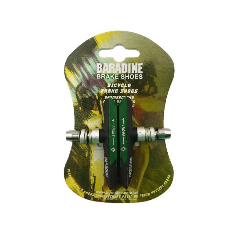 BRAKCO MTB-959V Mountain Bicycle V Brake Pads Road Bike Brake Shoes - Green-1
