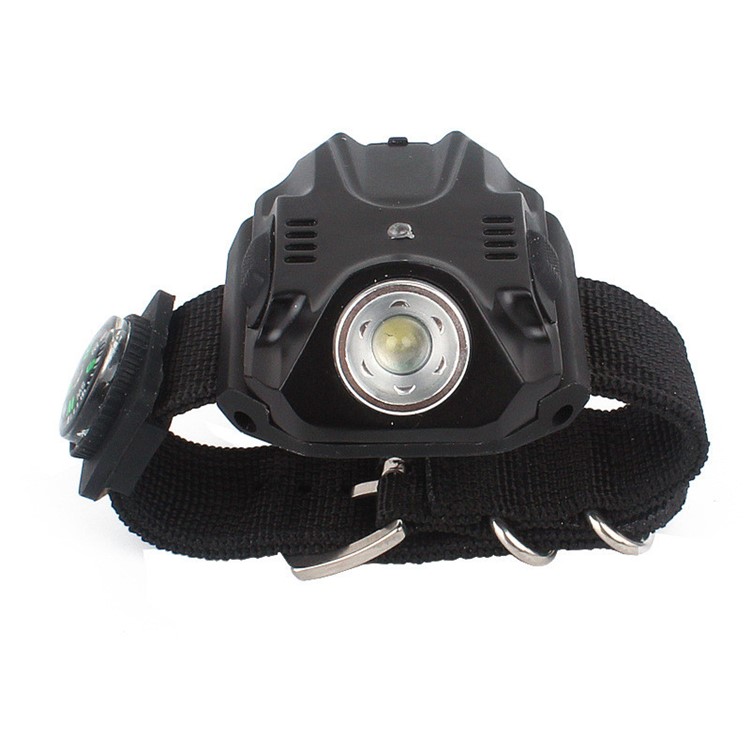 Dimmable Wristband LED Light with Detachable Compass for Camping, Night Run, Riding-5