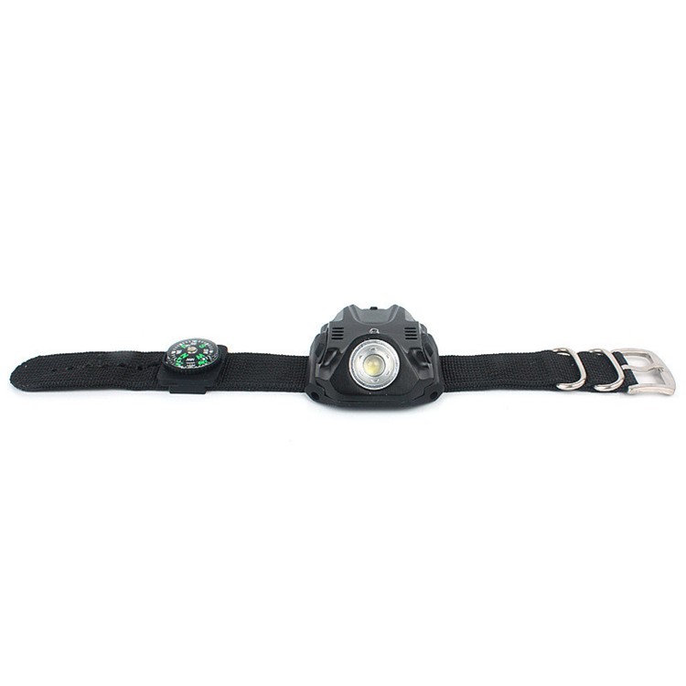 Dimmable Wristband LED Light with Detachable Compass for Camping, Night Run, Riding-7