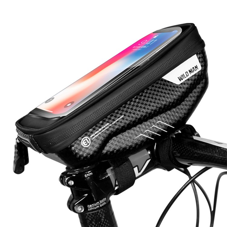 WILDMAN MTB Bike Waterproof PU Front Tube Cycling Bag 6.2/'/'TouchScreen Phone Bag