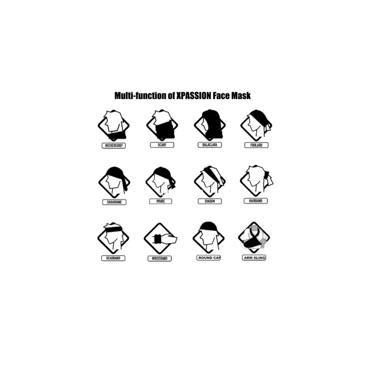 Multi-function Magic Skull Pattern Seamless Headband Face Mask Stretchable Scarf Neck Warmer for Motorcycle Hiking Ski Snowboard Etc. - Fishes Pattern-2