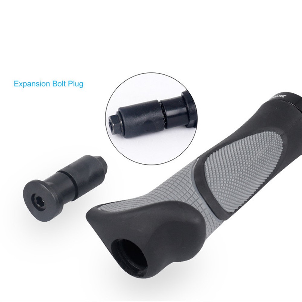 DEEMOUNT Ergonomic Bicycle Grips Handlebar Non-slip Rubber Hand Rest Shock Absorption Bar End-11