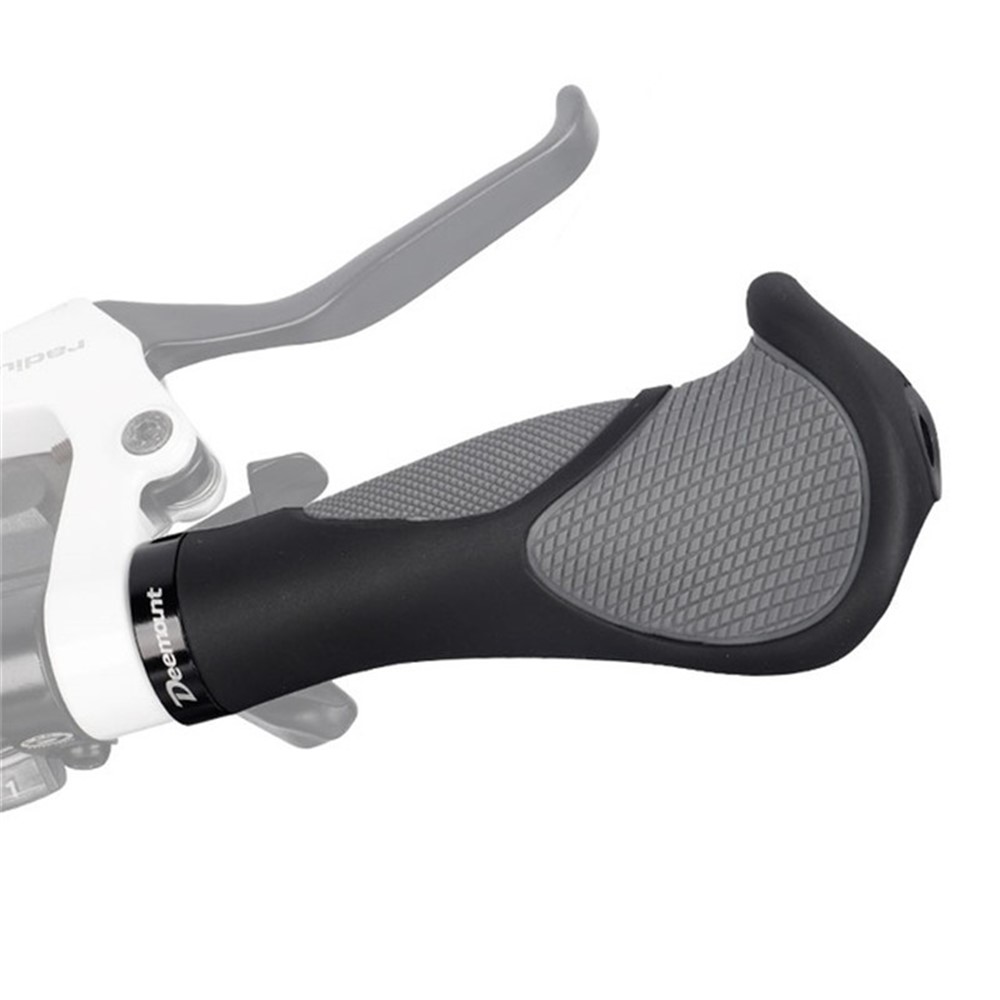DEEMOUNT Ergonomic Bicycle Grips Handlebar Non-slip Rubber Hand Rest Shock Absorption Bar End-5