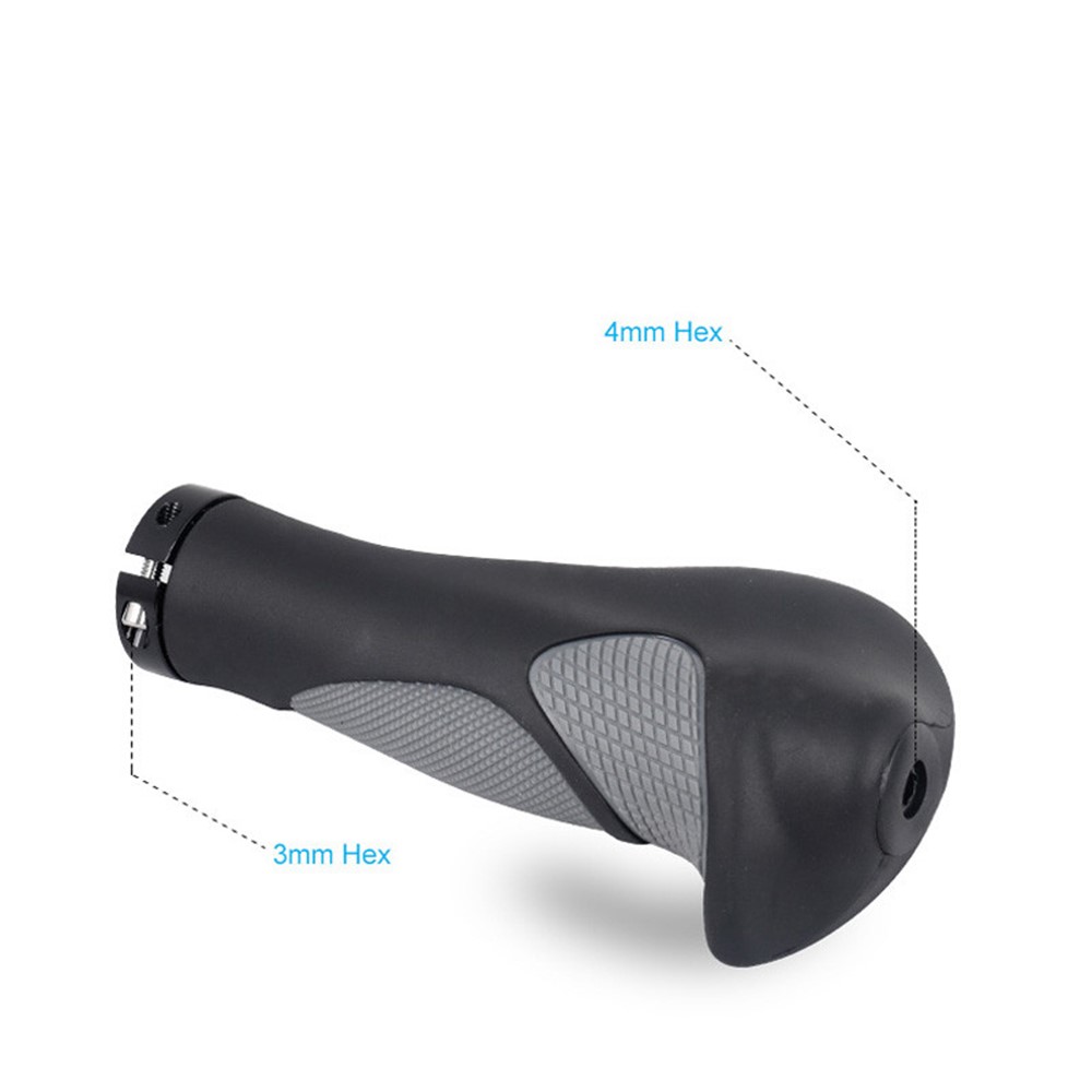 DEEMOUNT Ergonomic Bicycle Grips Handlebar Non-slip Rubber Hand Rest Shock Absorption Bar End-9
