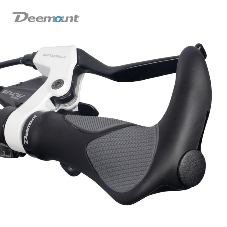 DEEMOUNT 1 Pair Cycling MTB Bike Bicycle Comfortable Handlebar Rubber Grip Bar End-3