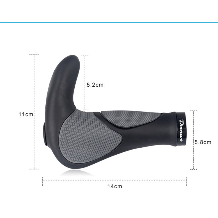 DEEMOUNT 1 Pair Cycling MTB Bike Bicycle Comfortable Handlebar Rubber Grip Bar End-8