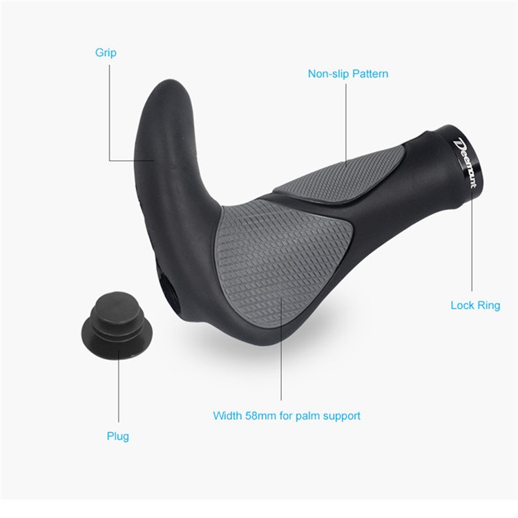 DEEMOUNT 1 Pair Cycling MTB Bike Bicycle Comfortable Handlebar Rubber Grip Bar End-9