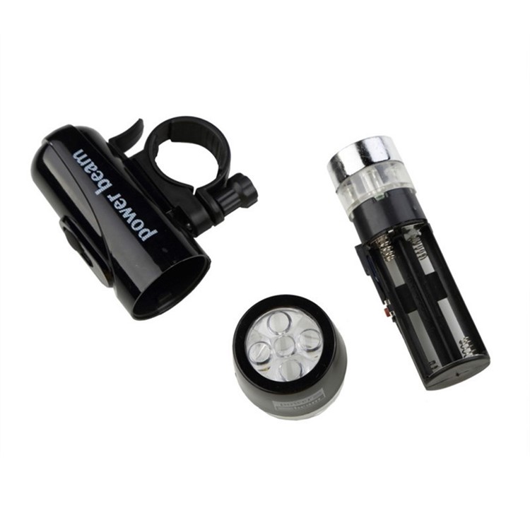 WJ-101 5 LED Luce Anteriore Bicicletta + Fanale Posteriore Set MTB Bici Luce Posteriore Ciclismo Lampada Torcia Elettrica-6