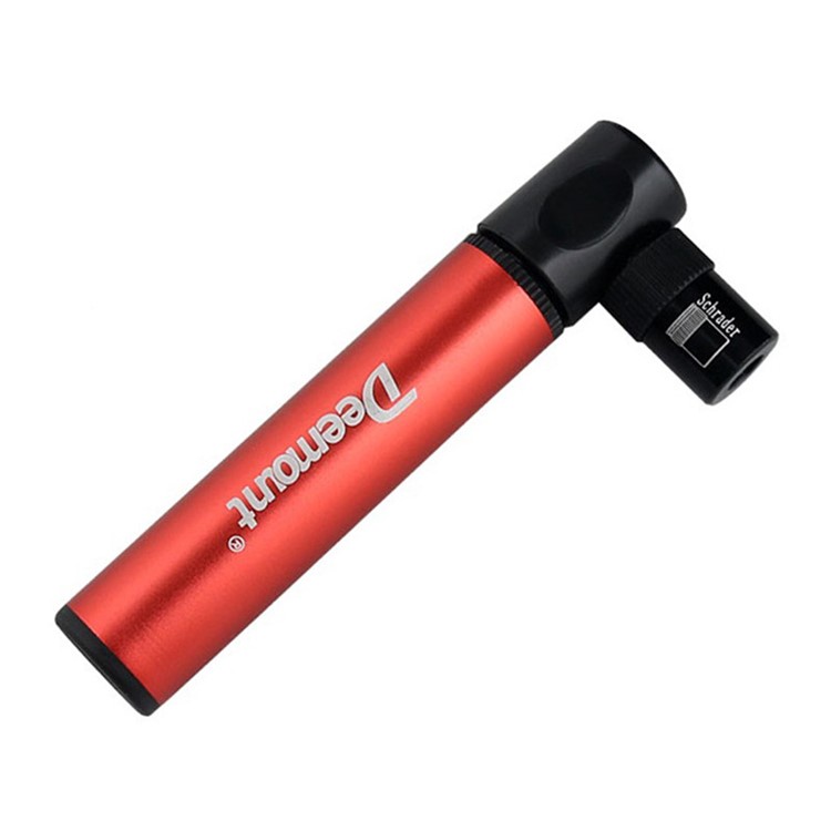 DEEMOUNT Mini Seven-shape Bicycle Pump A/V and F/V Mountain Bike Tire Inflator - Red