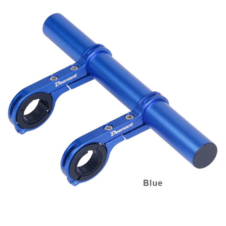 DEEMOUNT 10cm Bicycle Handlebar Extender Headlight Mount Bar Holder Support Extended Bracket - Blue