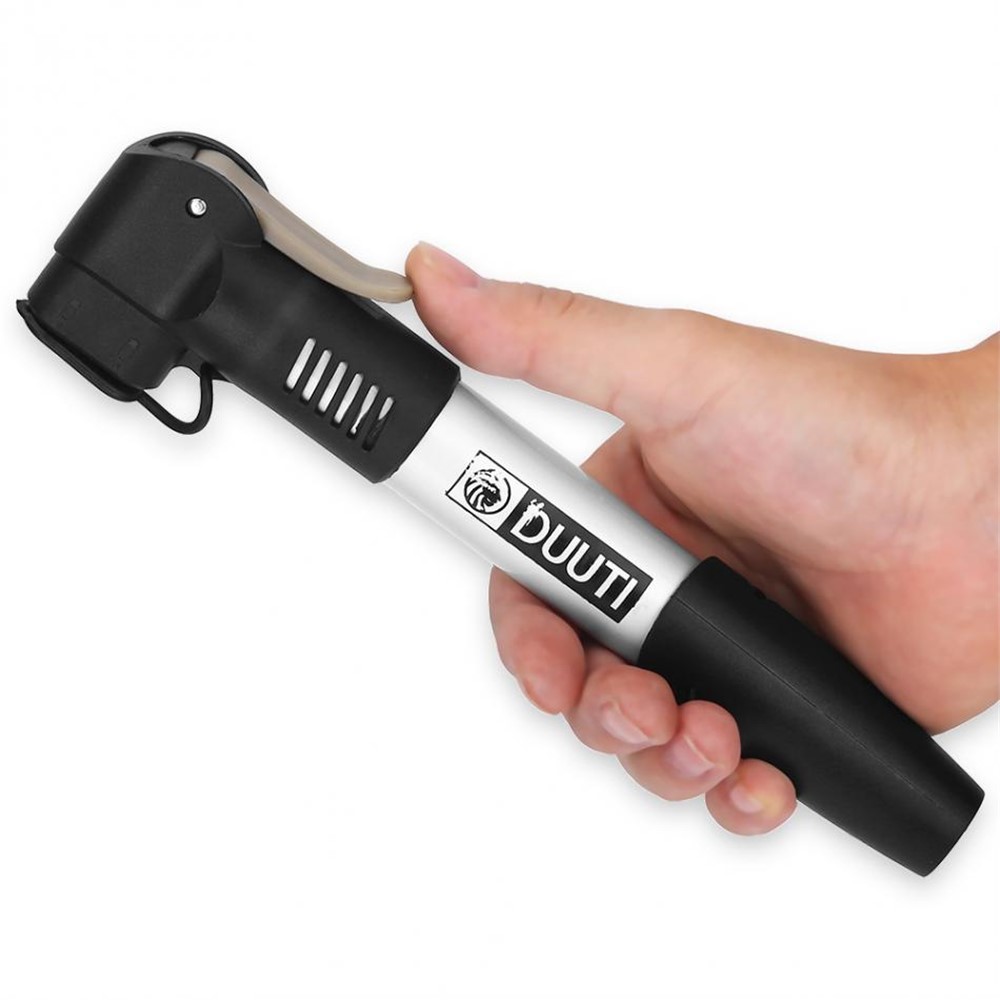 DUUTI Aluminum Alloy Portable Bicycle Tyre Air Pump with Mounting Bracket-3