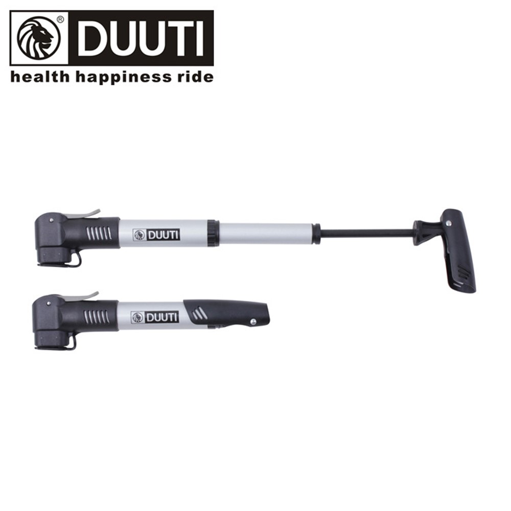 DUUTI Aluminum Alloy Portable Bicycle Tyre Air Pump with Mounting Bracket-8
