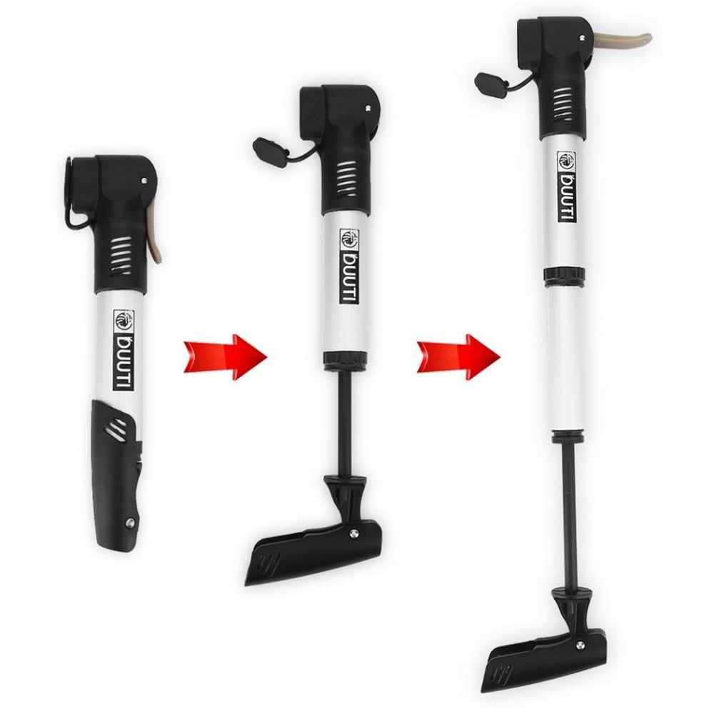DUUTI Aluminum Alloy Portable Bicycle Tyre Air Pump with Mounting Bracket-9