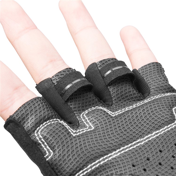 Half Finger Anti-slip Pad Bike Gloves Gel Pad Short Gloves - Size: M-14