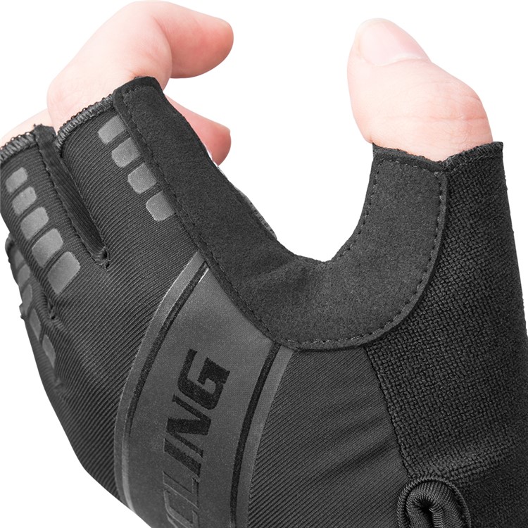 Half Finger Anti-slip Pad Bike Gloves Gel Pad Short Gloves - Size: L-12