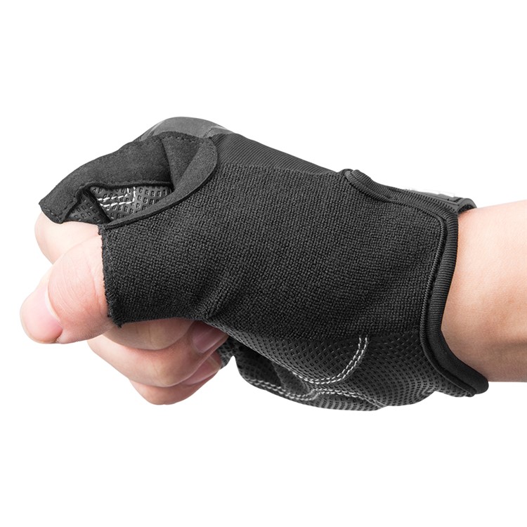 Half Finger Anti-slip Pad Bike Gloves Gel Pad Short Gloves - Size: L-6