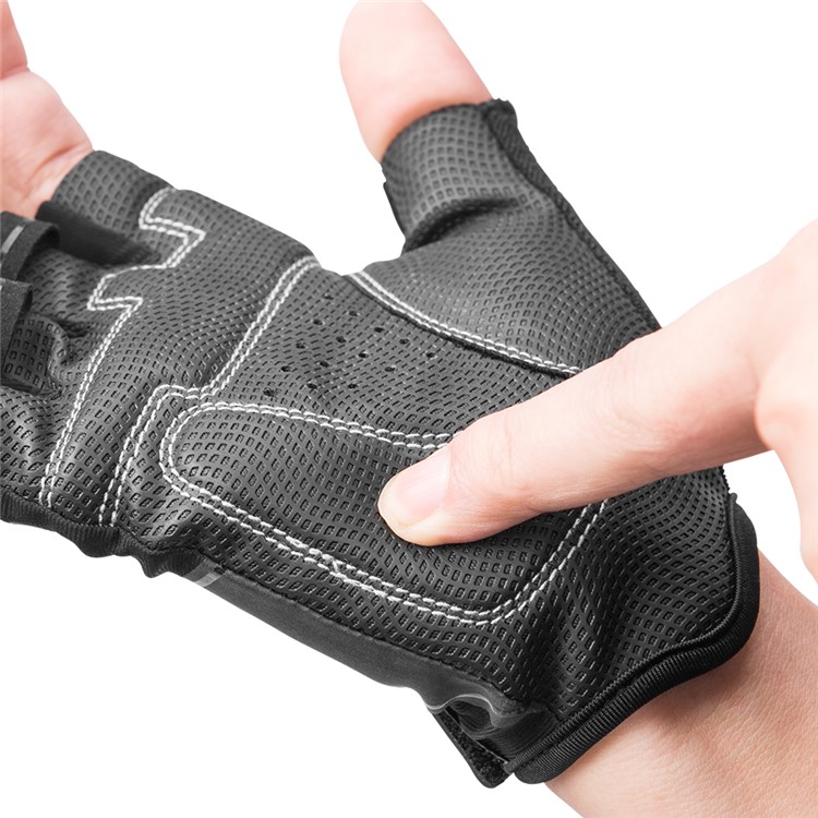 Half Finger Anti-slip Pad Bike Gloves Gel Pad Short Gloves - Size: XXL-11