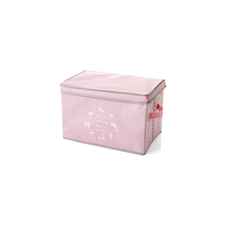 Large Size Non Woven Fabric Folding Storage Container With Lid And Large Size Non Woven Fabric Folding Storage Container With Lid And Handle Pink