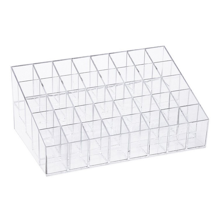 40 Spaces Clear Acrylic Lipstick Organizer Display Stand Cosmetic Makeup Organizer - Transparent-1