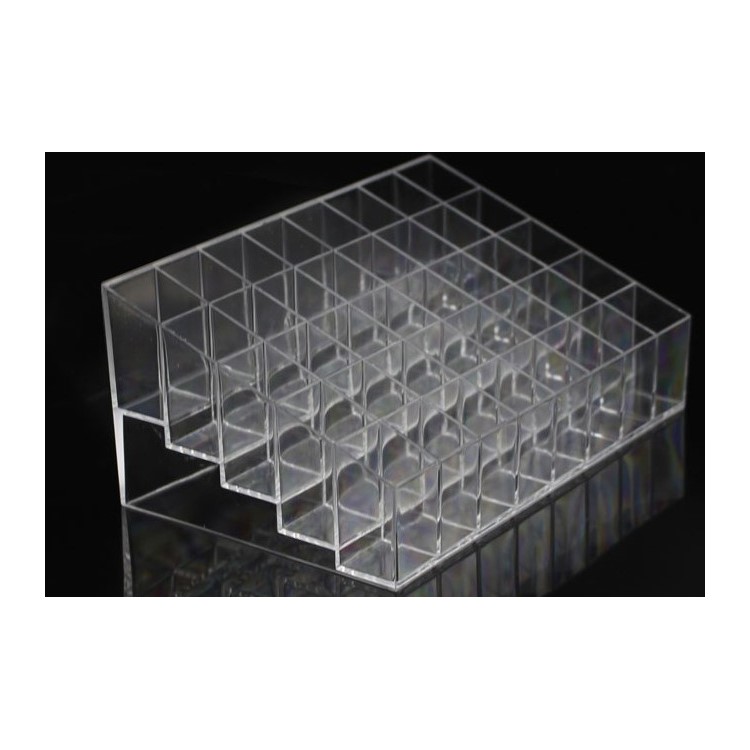 40 Spaces Clear Acrylic Lipstick Organizer Display Stand Cosmetic Makeup Organizer - Transparent-2