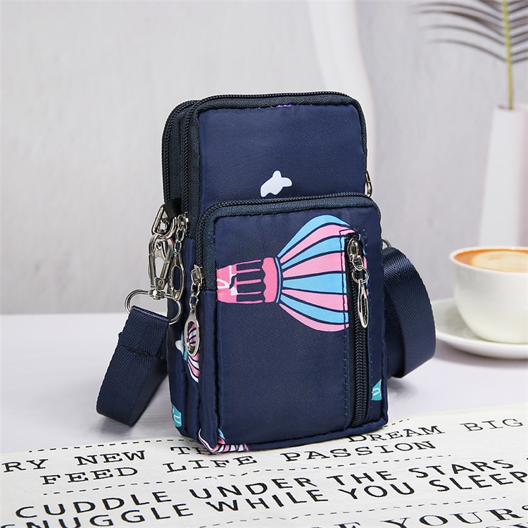 Portable Large Capacity Shoulder Bag Cross-body Bag - Blue Balloon-1