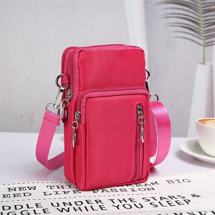 Portable Large Capacity Shoulder Bag Cross-body Bag - Pink-1