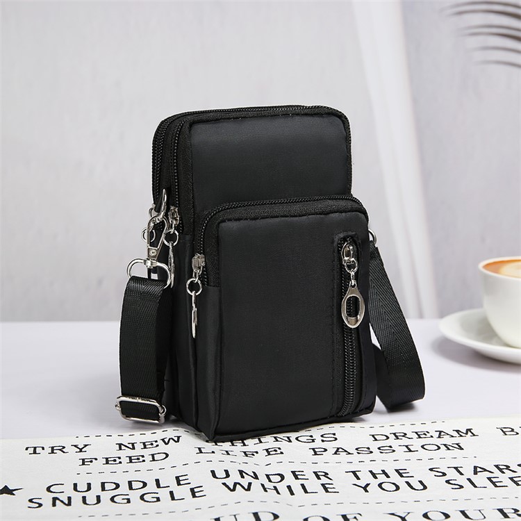 Portable Large Capacity Shoulder Bag Cross-body Bag - Black-1