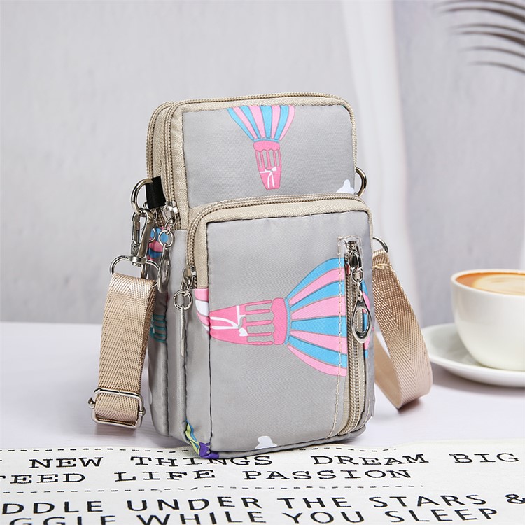 Portable Large Capacity Shoulder Bag Cross-body Bag - Grey Balloon-1
