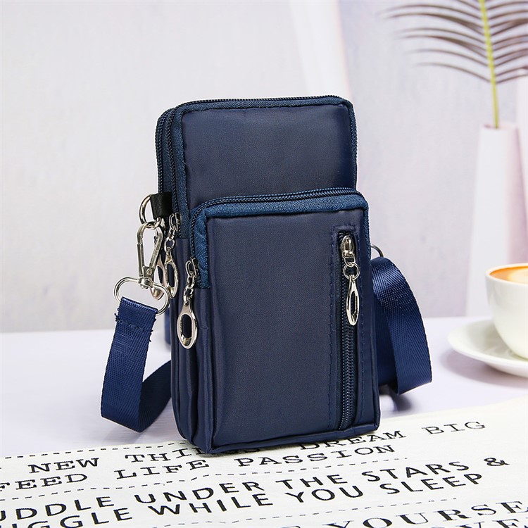 Portable Large Capacity Shoulder Bag Cross-body Bag Handbag - Blue-1